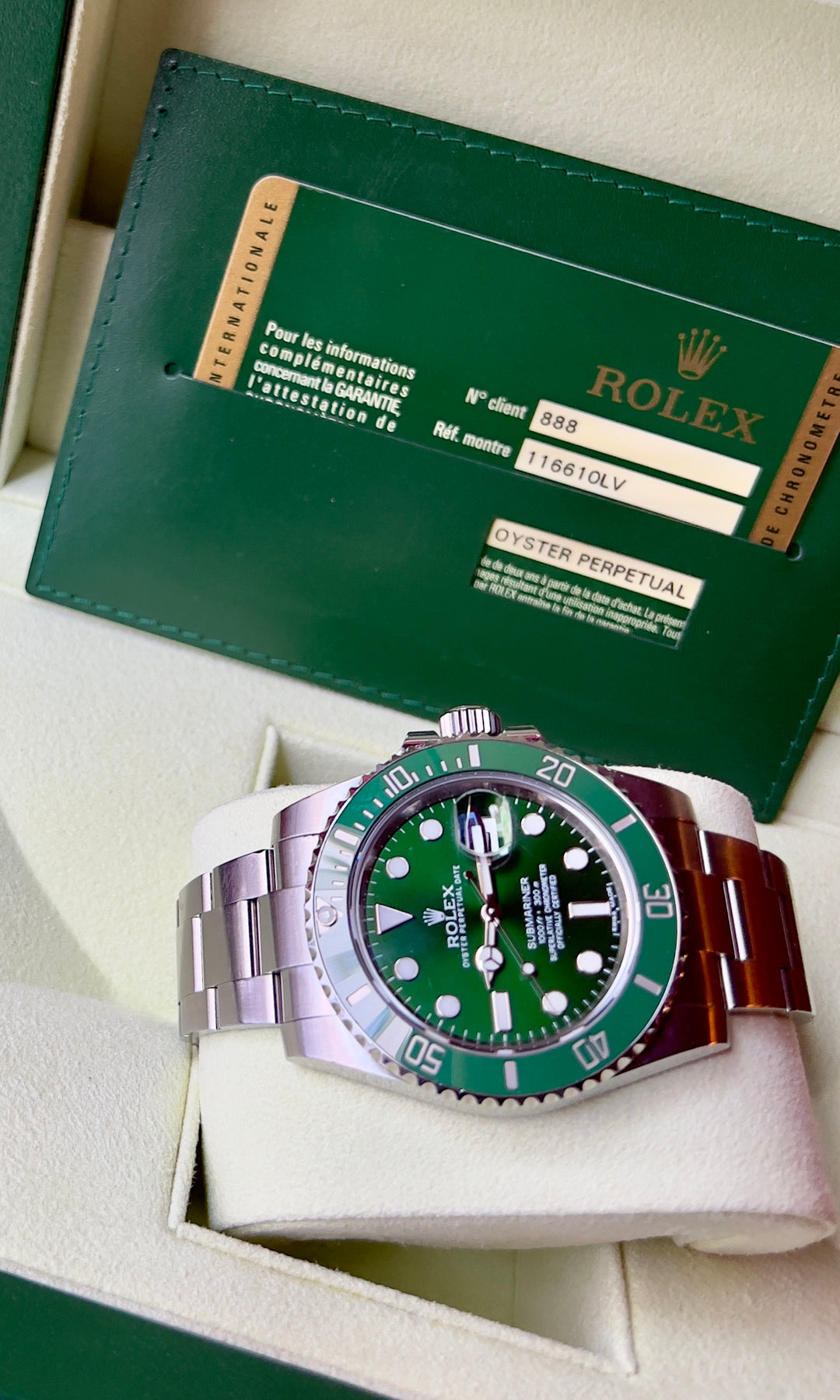 Rolex Submariner Date 116610LV | 2012 | HULK | LIKE NEW
