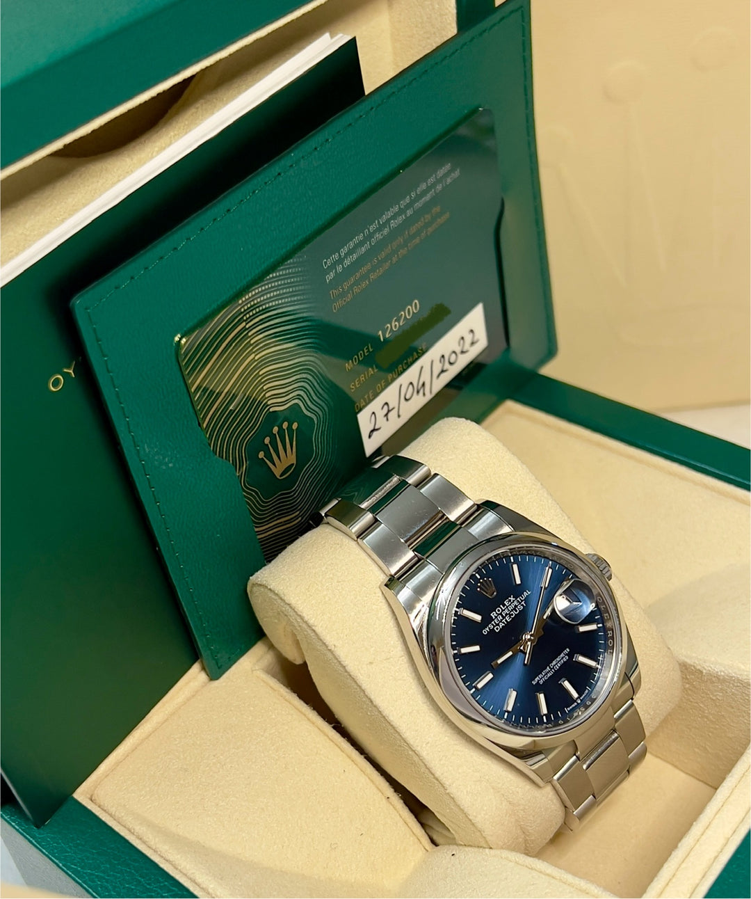 ROLEX DATEJUST 126200 | 2022 | FULL SET