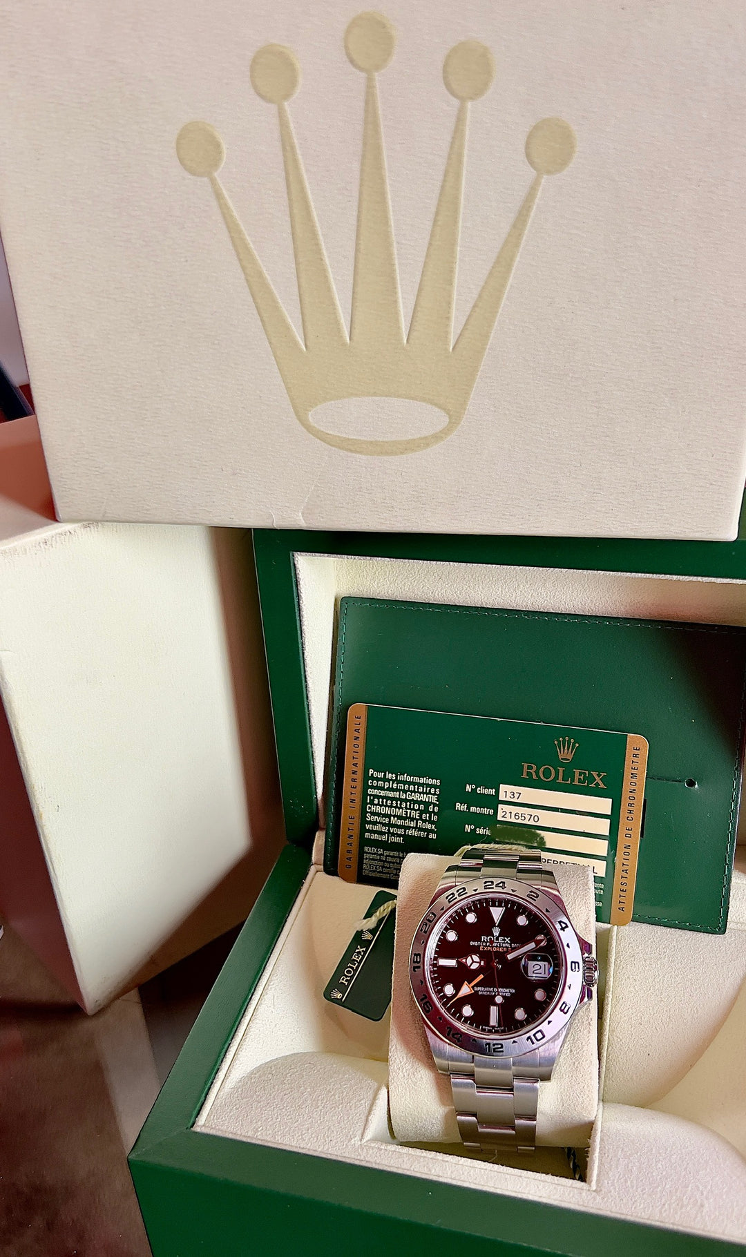 Rolex Explorer II 216570 | FULL SET | 2012 | LIKE NEW