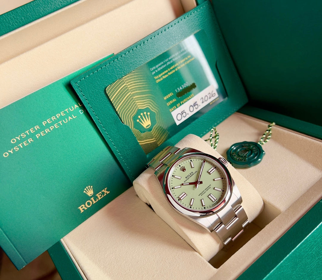 Rolex Oyster Perpetual Stainless Dial (2025) 134300 | NEW 2026 | GREEN | PISTACCHIO | ITA