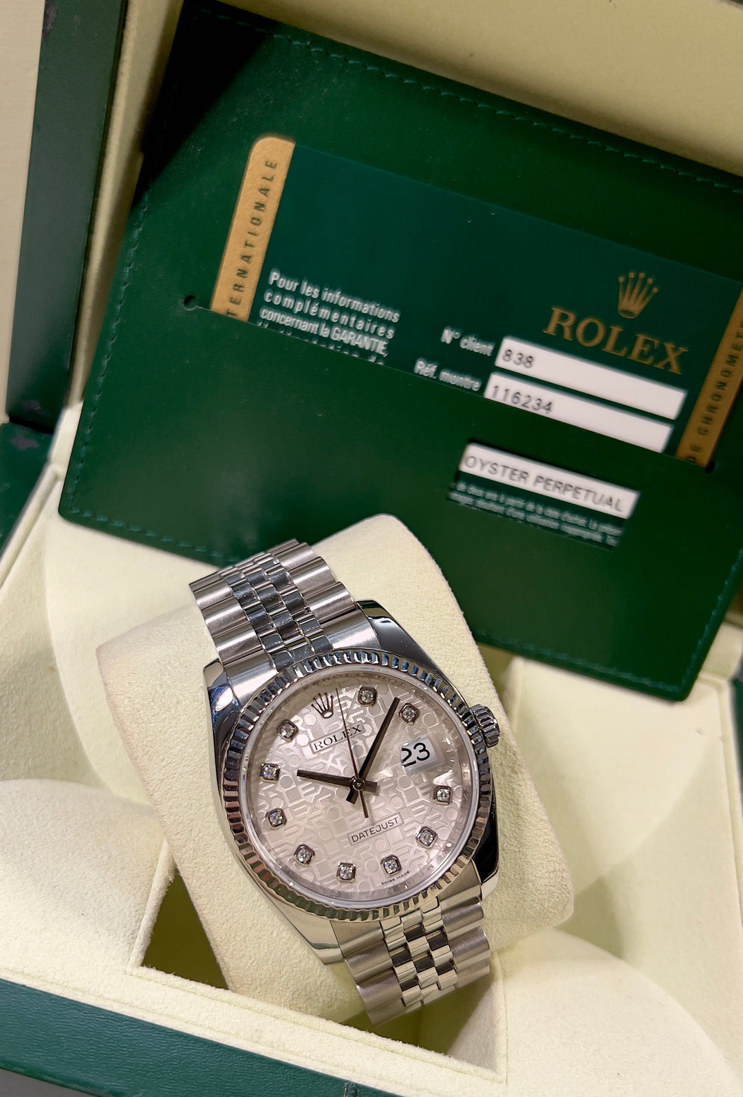 Rolex Datejust 36 116234 | 2009 | DIAMOND