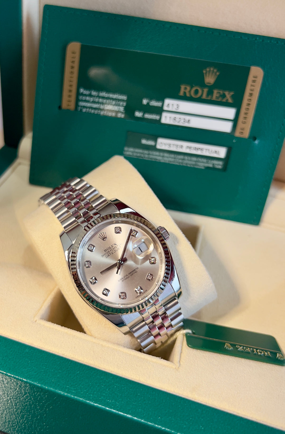 Rolex Datejust 116234 | DIAMOND DIAL | 2014 | LIKE NEW