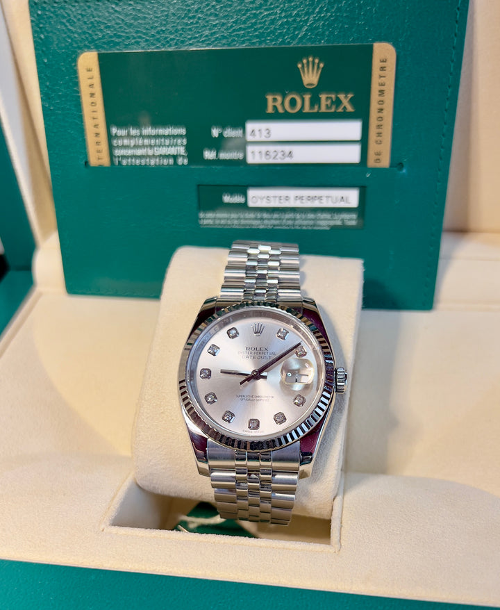 Rolex Datejust 116234 | DIAMOND DIAL | 2014 | LIKE NEW