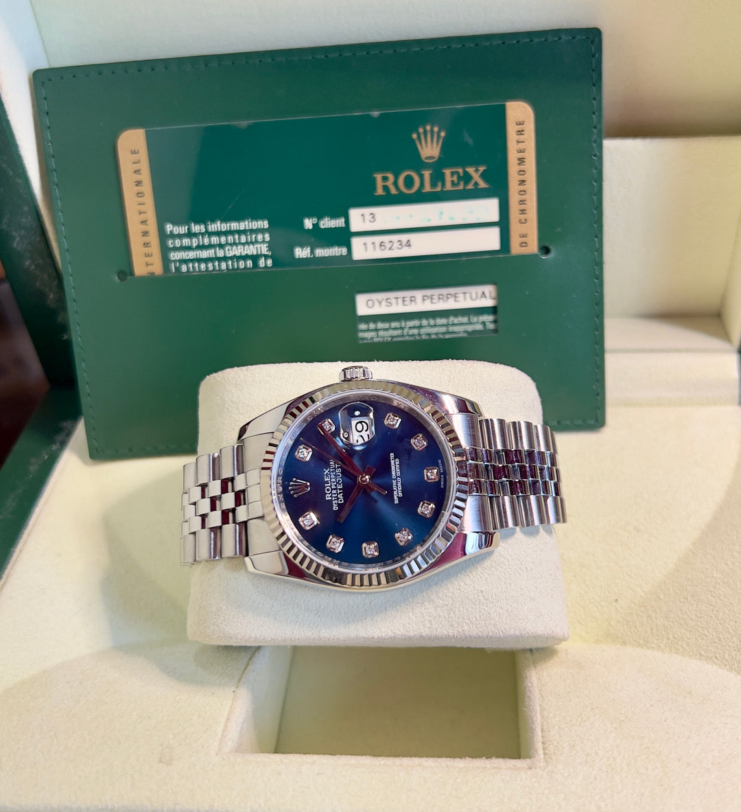 Rolex Datejust 116234 | DIAMOND | 2012 | FULL SET | LIKE NEW