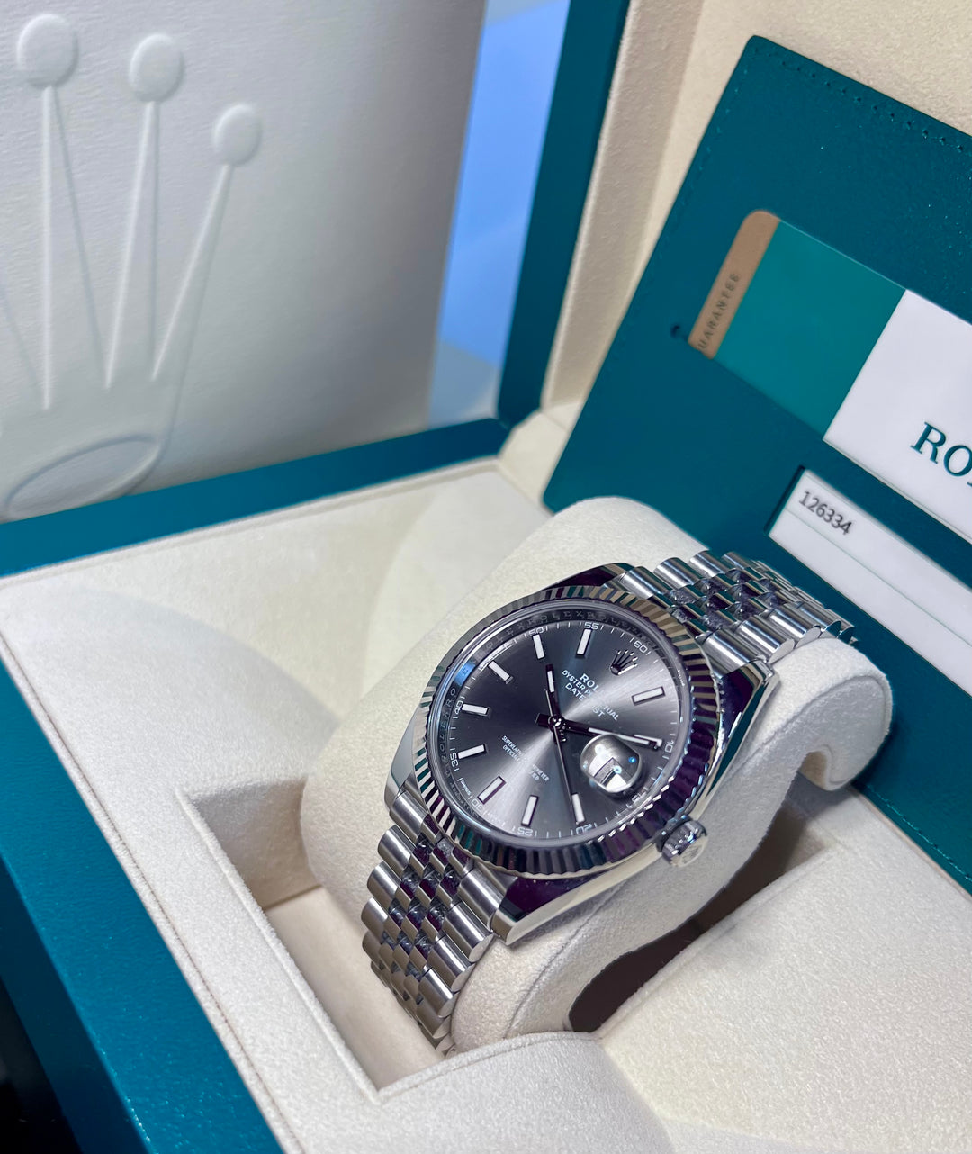 Rolex Datejust 126334 | 2018 | RHODIUM | LIKE NEW | FULL SET