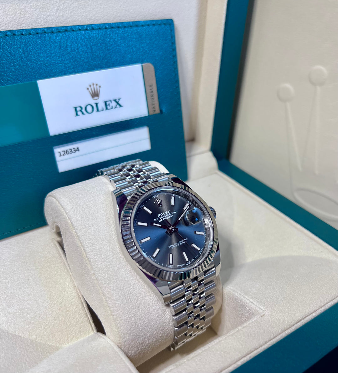Rolex Datejust 126334 | 2018 | RHODIUM | LIKE NEW | FULL SET