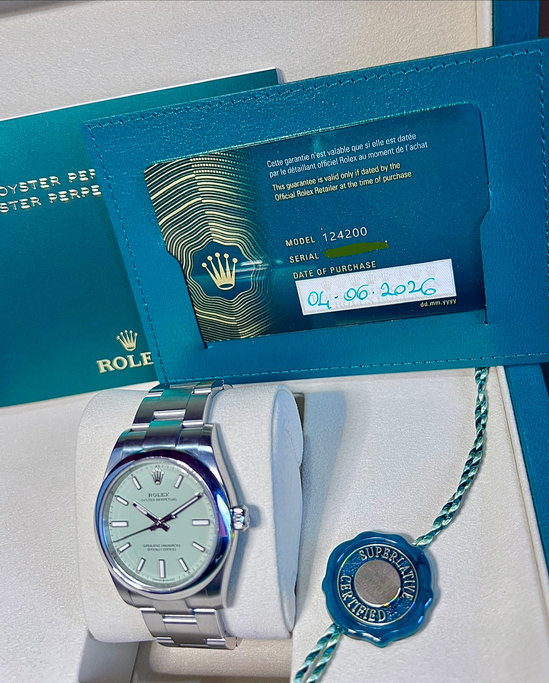Rolex Oyster Perpetual 124200 | PISTACCHIO | NEW 2026