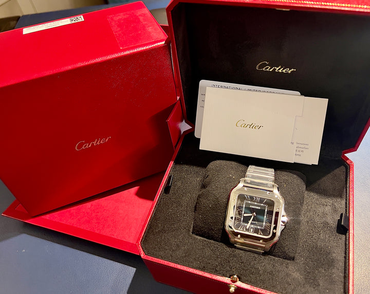 Cartier Santos WSSA0062 | GREEN | NEW STICKERS