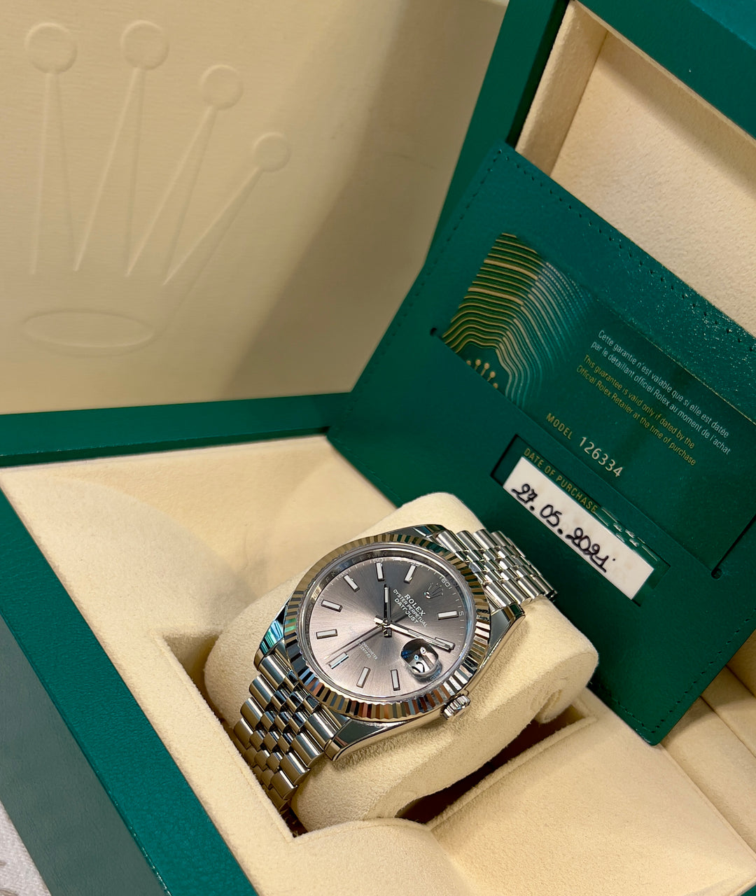 Rolex Datejust 41 126334 | 2021 | RHODIUM
