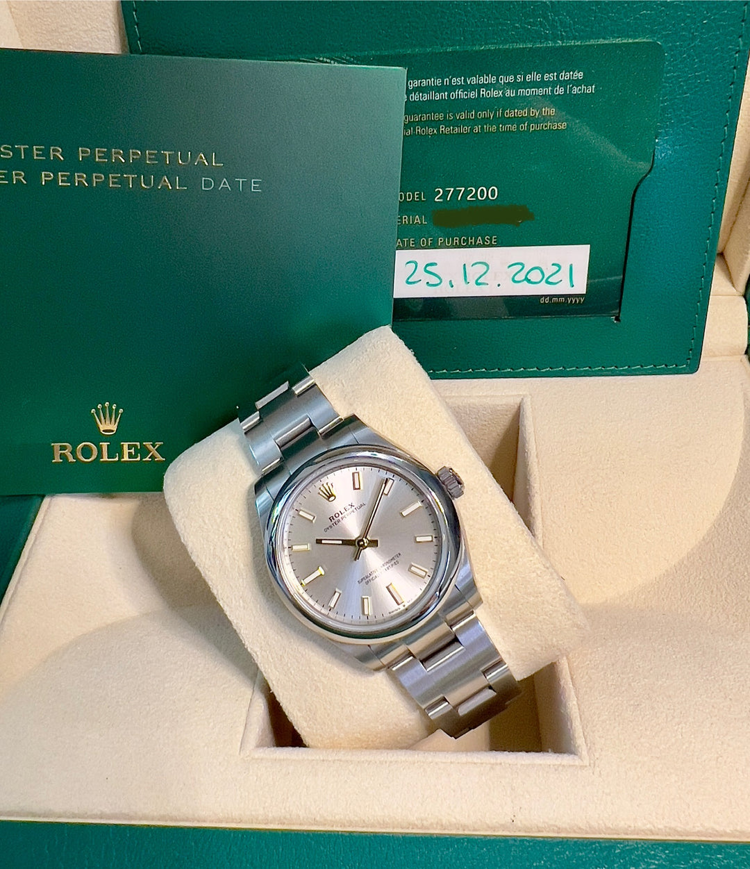 Rolex Oyster Perpetual 31 277200 | 2021 | LIKE NEW